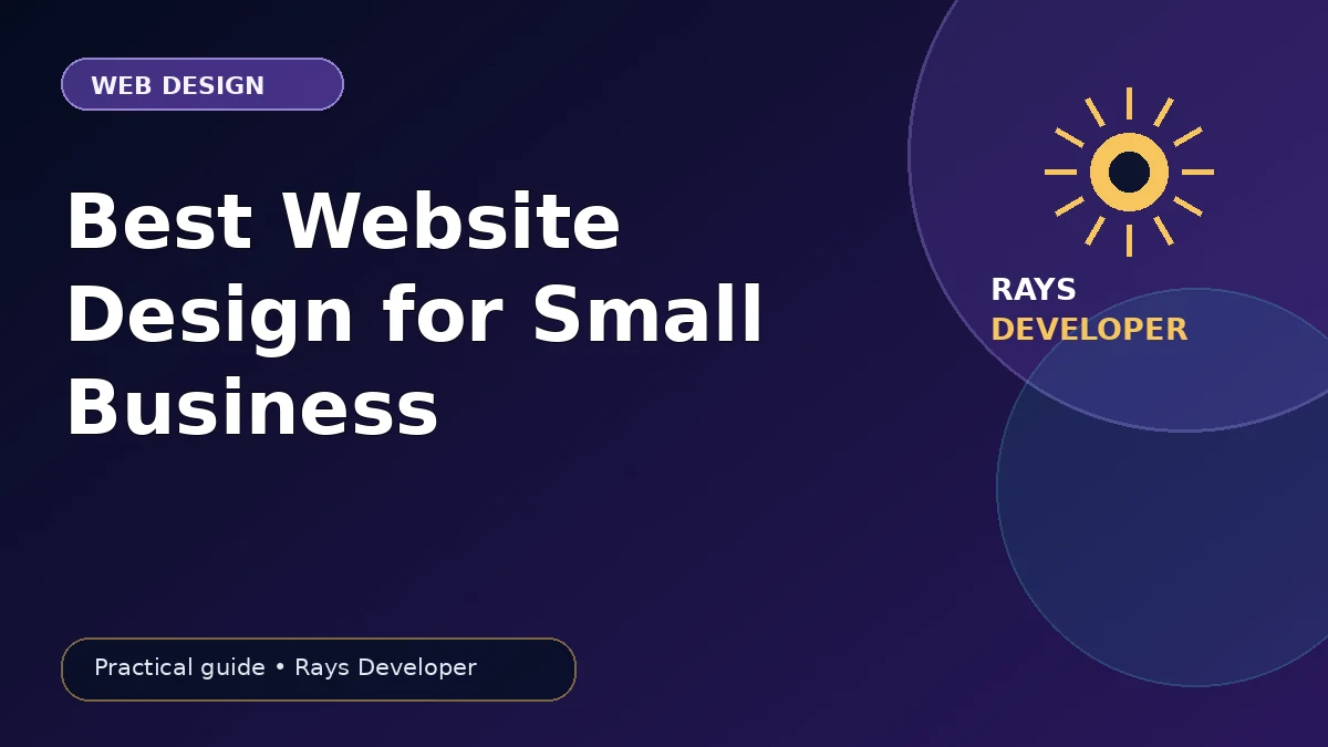 Small business website design planning guide by Rays Developer