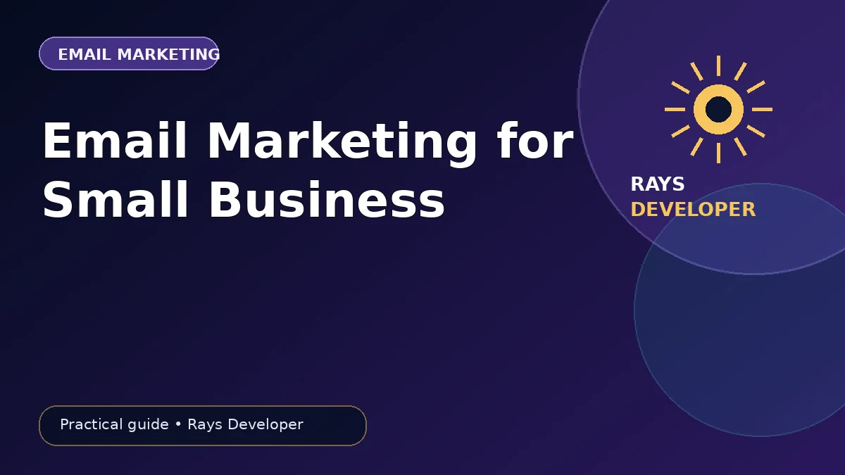 Small business email marketing strategy guide by Rays Developer
