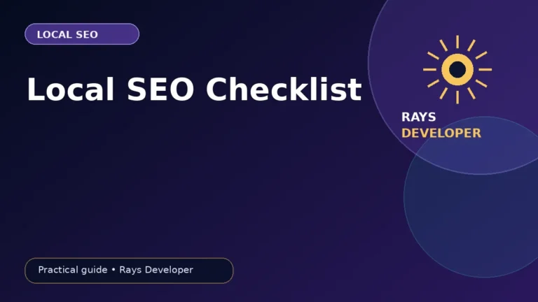 Local SEO checklist for small businesses