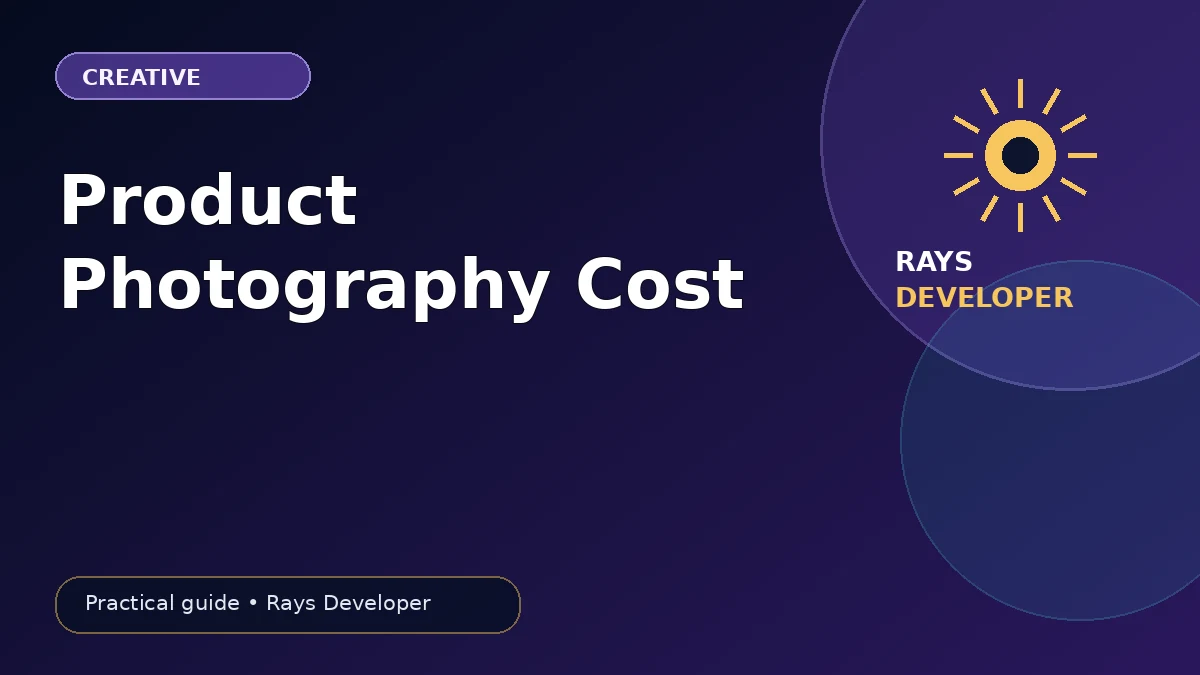 Product photography cost guide for online stores