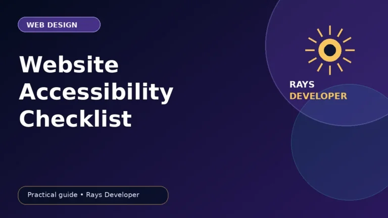 Website accessibility checklist for small businesses
