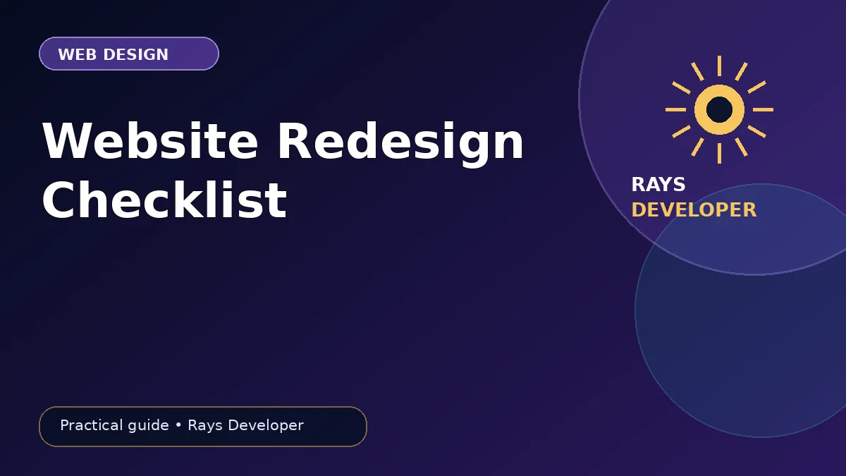 Website redesign checklist for small businesses